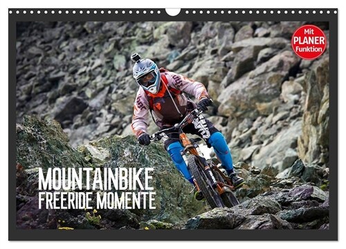 Mountainbike Freeride Momente (Wandkalender 2024 DIN A3 quer), CALVENDO Monatskalender (Calendar)