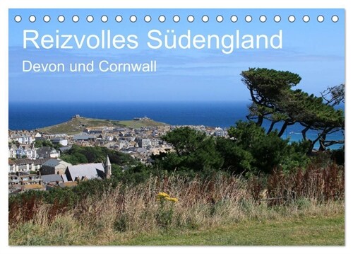 Reizvolles Sudengland Devon und Cornwall (Tischkalender 2024 DIN A5 quer), CALVENDO Monatskalender (Calendar)