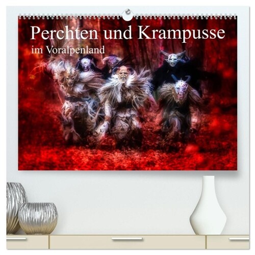 Perchten und Krampusse im Voralpenland (hochwertiger Premium Wandkalender 2024 DIN A2 quer), Kunstdruck in Hochglanz (Calendar)