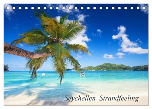 Seychellen Strandfeeling (Tischkalender 2024 DIN A5 quer), CALVENDO Monatskalender (Calendar)