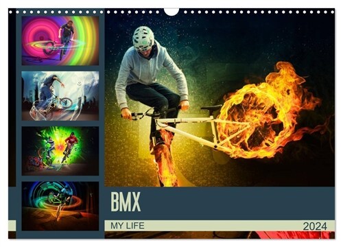 BMX My Life (Wandkalender 2024 DIN A3 quer), CALVENDO Monatskalender (Calendar)