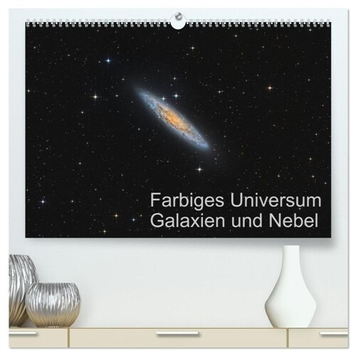 Farbiges Universum Galaxien und Nebel (hochwertiger Premium Wandkalender 2024 DIN A2 quer), Kunstdruck in Hochglanz (Calendar)