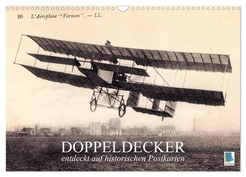 Doppeldecker entdeckt auf historischen Postkarten (Wandkalender 2024 DIN A3 quer), CALVENDO Monatskalender (Calendar)