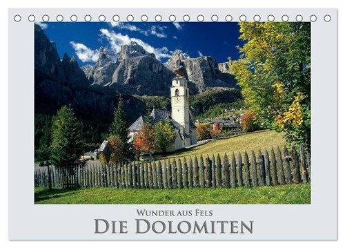 Wunder aus Fels Die Dolomiten (Tischkalender 2024 DIN A5 quer), CALVENDO Monatskalender (Calendar)