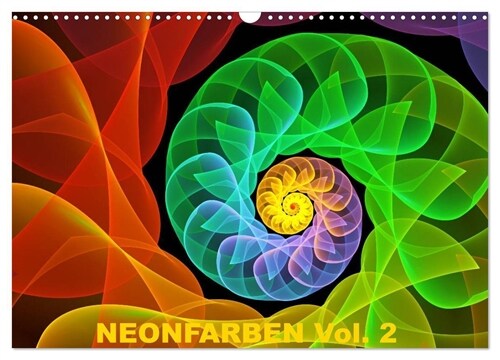 Neonfarben Vol. 2 / CH-Version (Wandkalender 2024 DIN A3 quer), CALVENDO Monatskalender (Calendar)