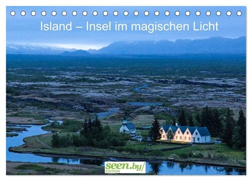 Island - Insel im magischen Licht (Tischkalender 2024 DIN A5 quer), CALVENDO Monatskalender (Calendar)