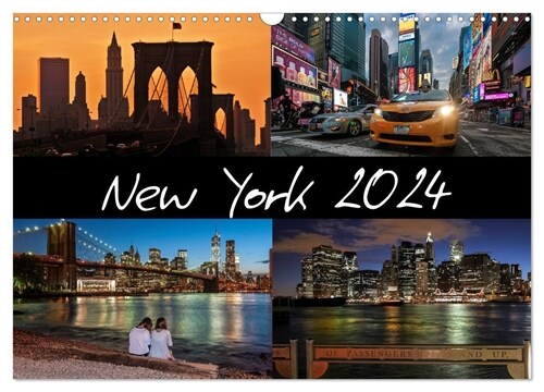 New York (Wandkalender 2024 DIN A3 quer), CALVENDO Monatskalender (Calendar)