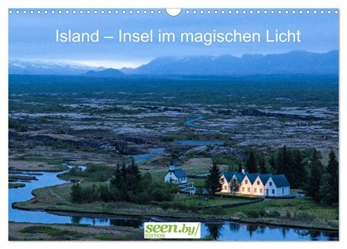 Island - Insel im magischen Licht (Wandkalender 2024 DIN A3 quer), CALVENDO Monatskalender (Calendar)