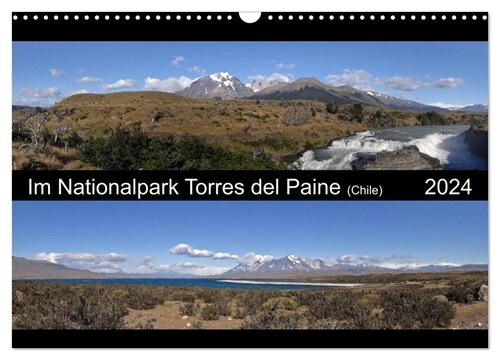 Im Nationalpark Torres del Paine (Chile) (Wandkalender 2024 DIN A3 quer), CALVENDO Monatskalender (Calendar)