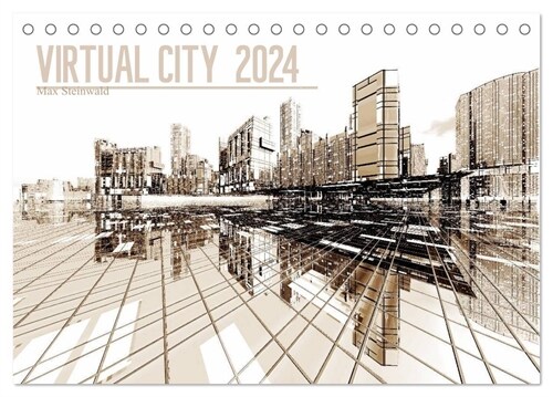 VIRTUAL CITY 2024 CH-Version (Tischkalender 2024 DIN A5 quer), CALVENDO Monatskalender (Calendar)