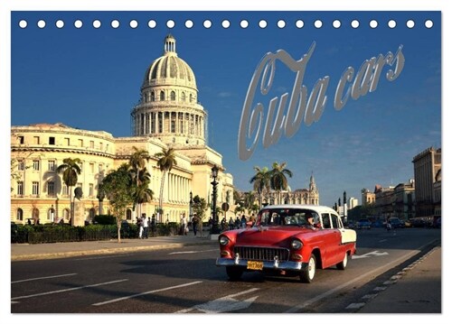 Cuba Cars (CH-Version) (Tischkalender 2024 DIN A5 quer), CALVENDO Monatskalender (Calendar)