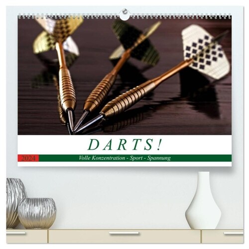Darts. Konzentration - Sport - Spannung (hochwertiger Premium Wandkalender 2024 DIN A2 quer), Kunstdruck in Hochglanz (Calendar)