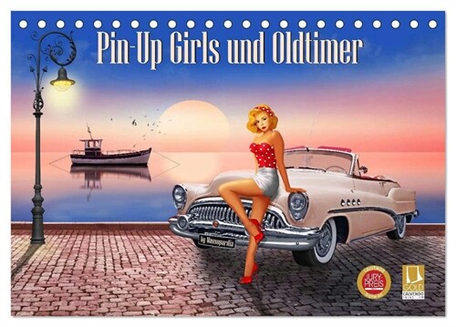 Pin-Up Girls und Oldtimer by Mausopardia (Tischkalender 2024 DIN A5 quer), CALVENDO Monatskalender (Calendar)