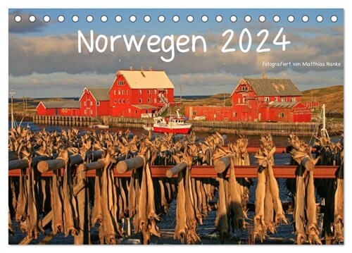 Norwegen 2024 (Tischkalender 2024 DIN A5 quer), CALVENDO Monatskalender (Calendar)