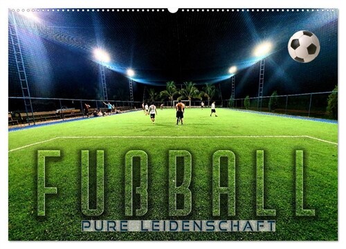Fußball - pure Leidenschaft (Wandkalender 2024 DIN A2 quer), CALVENDO Monatskalender (Calendar)