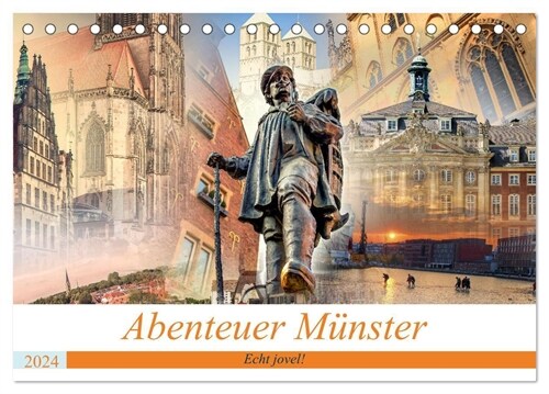 Abenteuer Munster - Echt jovel! (Tischkalender 2024 DIN A5 quer), CALVENDO Monatskalender (Calendar)