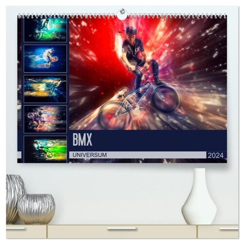BMX Universum (hochwertiger Premium Wandkalender 2024 DIN A2 quer), Kunstdruck in Hochglanz (Calendar)