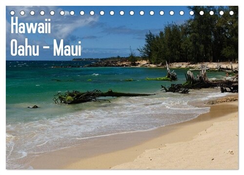 Hawaii - Oahu - Maui (Tischkalender 2024 DIN A5 quer), CALVENDO Monatskalender (Calendar)
