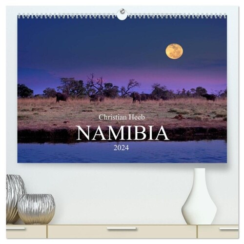 NAMIBIA Christian Heeb (hochwertiger Premium Wandkalender 2024 DIN A2 quer), Kunstdruck in Hochglanz (Calendar)