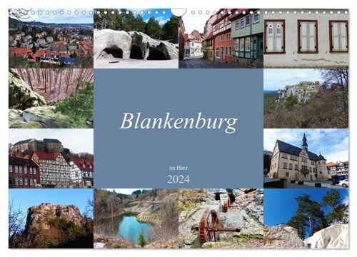 Blankenburg im Harz (Wandkalender 2024 DIN A3 quer), CALVENDO Monatskalender (Calendar)