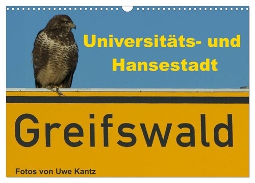 Univeritats- und Hansestadt Greifswald (Wandkalender 2024 DIN A3 quer), CALVENDO Monatskalender (Calendar)