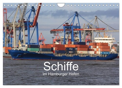 Schiffe im Hamburger Hafen (Wandkalender 2024 DIN A4 quer), CALVENDO Monatskalender (Calendar)