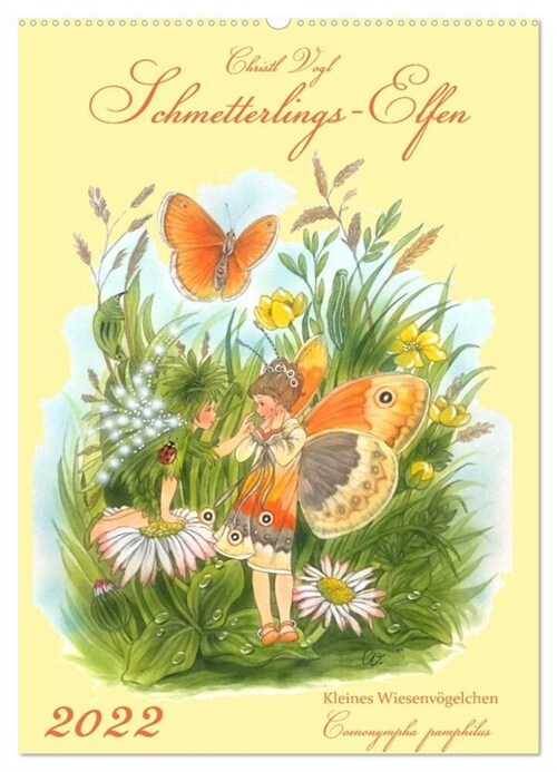 Schmetterlings-Elfen (Wandkalender 2024 DIN A2 hoch), CALVENDO Monatskalender (Calendar)