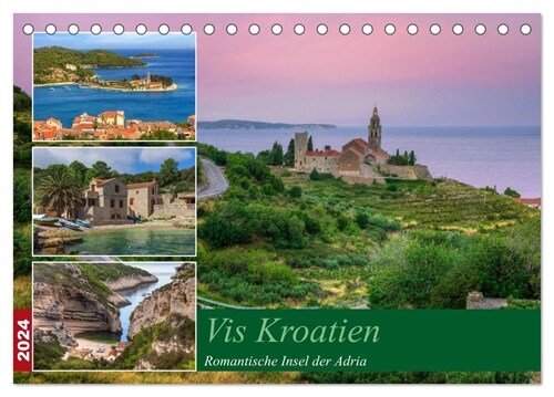 Vis Kroatien - Romantische Insel der Adria (Tischkalender 2024 DIN A5 quer), CALVENDO Monatskalender (Calendar)