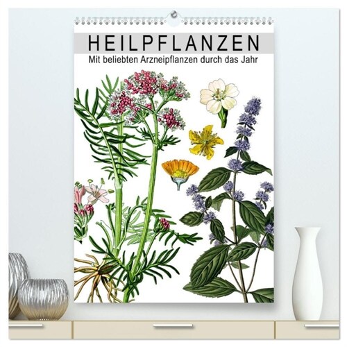 Heilpflanzen (hochwertiger Premium Wandkalender 2024 DIN A2 hoch), Kunstdruck in Hochglanz (Calendar)