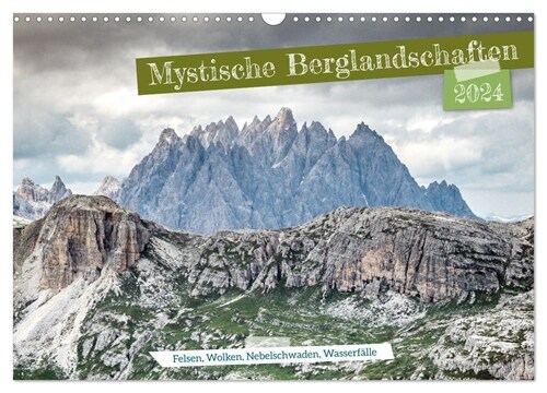 Mystische Berglandschaften (Wandkalender 2024 DIN A3 quer), CALVENDO Monatskalender (Calendar)