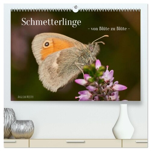 Schmetterlinge - von Blute zu Blute - (hochwertiger Premium Wandkalender 2024 DIN A2 quer), Kunstdruck in Hochglanz (Calendar)