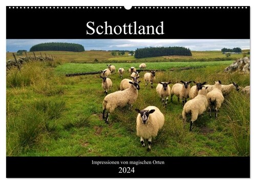 Schottland - Impressionen von magischen Orten (Wandkalender 2024 DIN A2 quer), CALVENDO Monatskalender (Calendar)