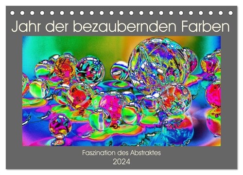 Jahr der bezaubernden Farben (Tischkalender 2024 DIN A5 quer), CALVENDO Monatskalender (Calendar)