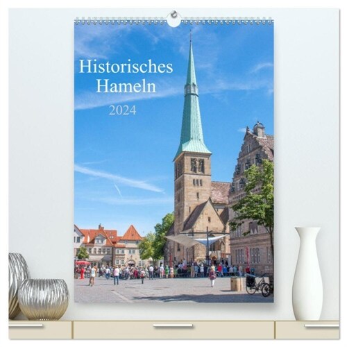 Historisches Hameln (hochwertiger Premium Wandkalender 2024 DIN A2 hoch), Kunstdruck in Hochglanz (Calendar)