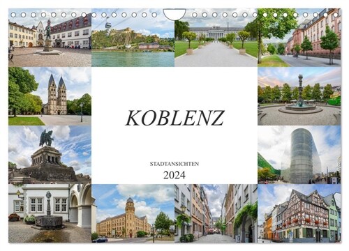 Koblenz Stadtansichten (Wandkalender 2024 DIN A4 quer), CALVENDO Monatskalender (Calendar)