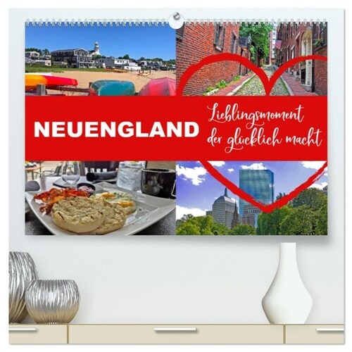 Neuengland USA Kalender 2024 (hochwertiger Premium Wandkalender 2024 DIN A2 quer), Kunstdruck in Hochglanz (Calendar)