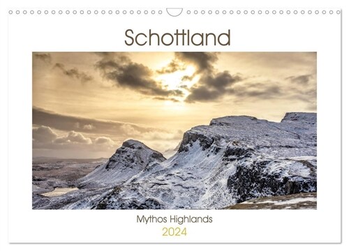 Schottland - Mythos Highlands (Wandkalender 2024 DIN A3 quer), CALVENDO Monatskalender (Calendar)