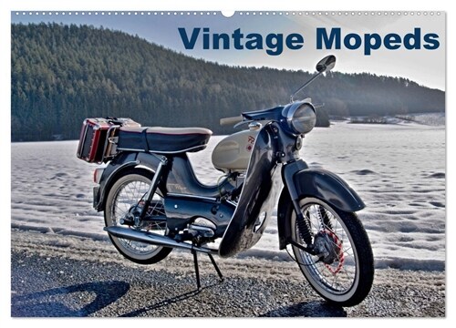 Vintage Mopeds (Wandkalender 2024 DIN A2 quer), CALVENDO Monatskalender (Calendar)