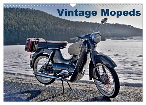 Vintage Mopeds (Wandkalender 2024 DIN A3 quer), CALVENDO Monatskalender (Calendar)