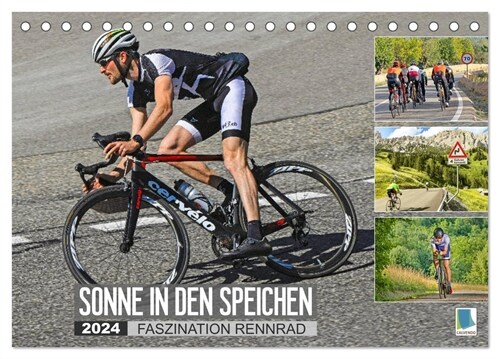 Sonne in den Speichen - Faszination Rennrad (Tischkalender 2024 DIN A5 quer), CALVENDO Monatskalender (Calendar)