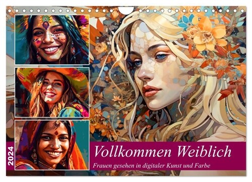 Vollkommen Weiblich (Wandkalender 2024 DIN A4 quer), CALVENDO Monatskalender (Calendar)