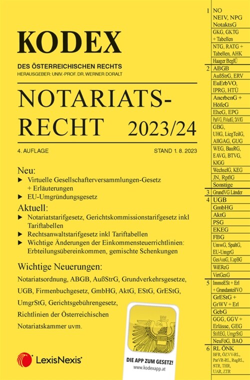 KODEX Notariatsrecht 2023/24 - inkl. App (Paperback)