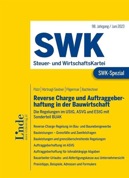 SWK-Spezial Reverse Charge und Auftraggeberhaftung in der Bauwirtschaft (Paperback)