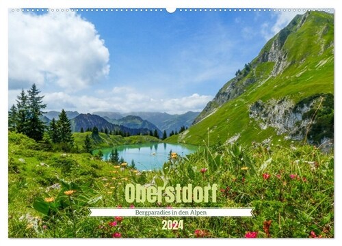 Oberstdorf - Bergparadies in den Alpen (Wandkalender 2024 DIN A2 quer), CALVENDO Monatskalender (Calendar)