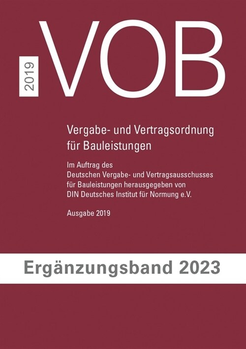 VOB Vergabe- und Vertragsordnung fur Bauleistungen (Paperback)