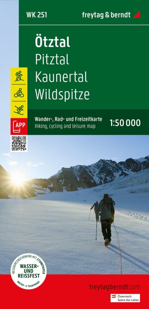 Otztal, Wander-, Rad- und Freizeitkarte 1:50.000, freytag & berndt, WK 251 (Sheet Map)