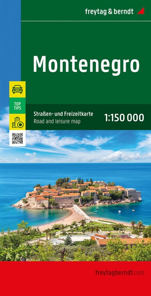 Montenegro, Straßen- und Freizeitkarte 1:150.000, freytag & berndt (Sheet Map)