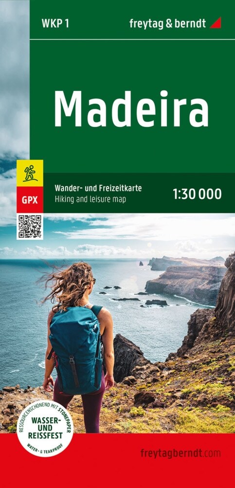 Madeira, Wander- und Freizeitkarte 1:30.000, freytag & berndt (Sheet Map)