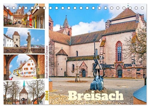 Breisach - Stadt am Rhein mit Charme (Tischkalender 2024 DIN A5 quer), CALVENDO Monatskalender (Calendar)