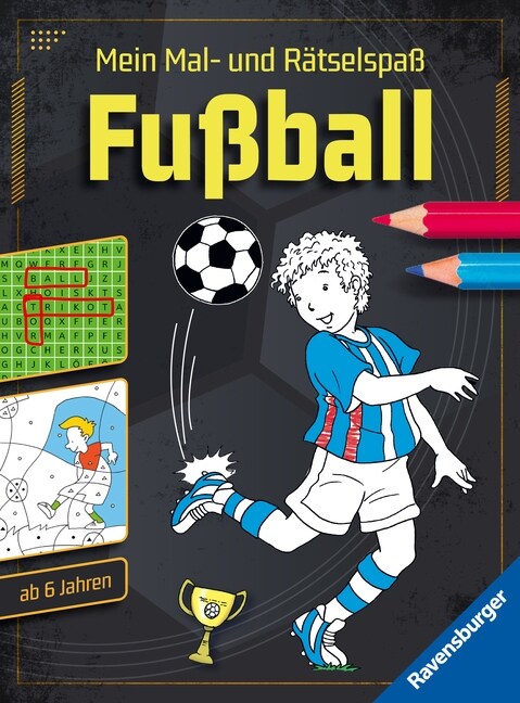 Mein Mal- und Ratselspaß: Fußball (Paperback)